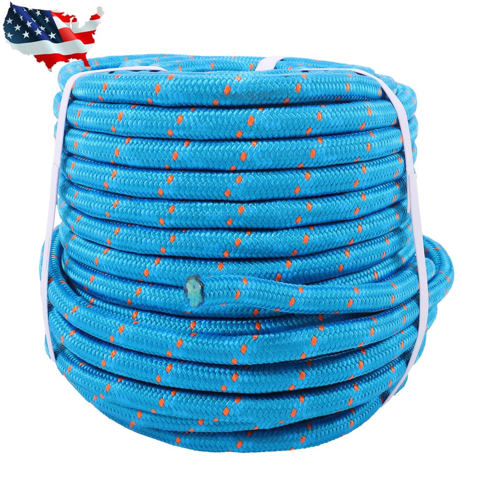 Arborist Bull Pulling Rigging Line 0.55" ×125' Double Braid Nylon Polyester Rope