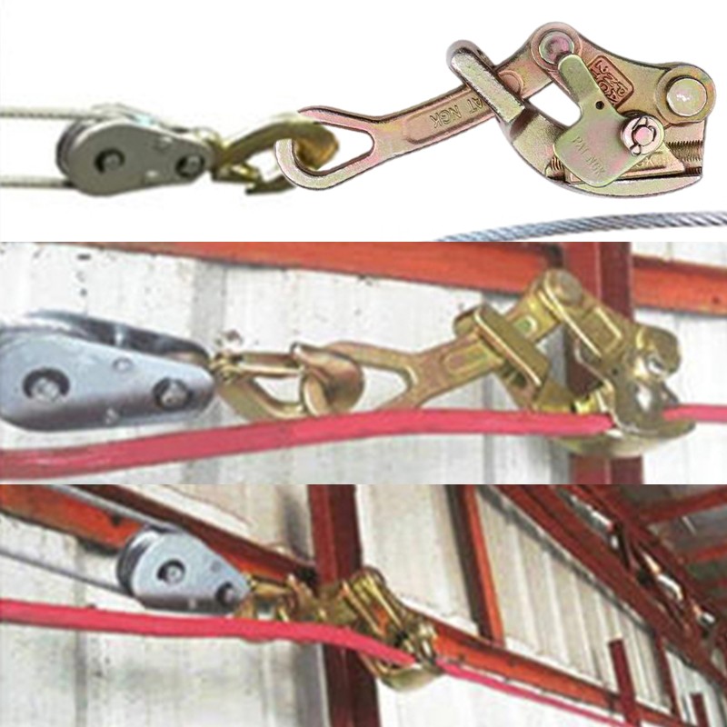 Cable Grip Steel Wires Puller 2 Ton Cable Puller Tool for 4-22 mm Wire Rope