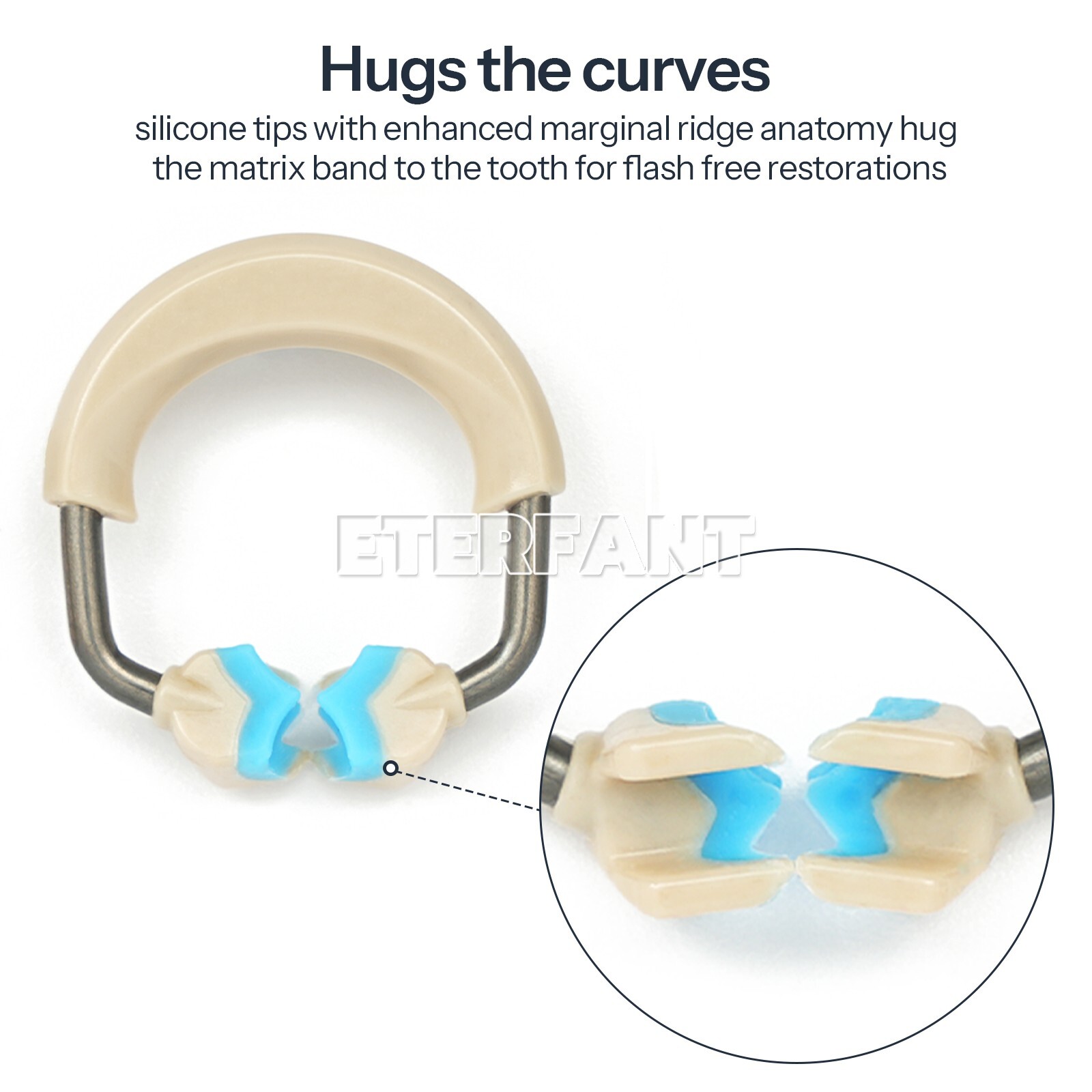 Dental 3D Separator Matrix Bands Rings Matrices Clip Clamp Titanium Fit Garrison