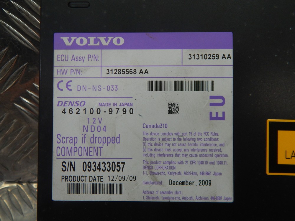 VOLVO S80 MK2 06-11 DVD PLAYER