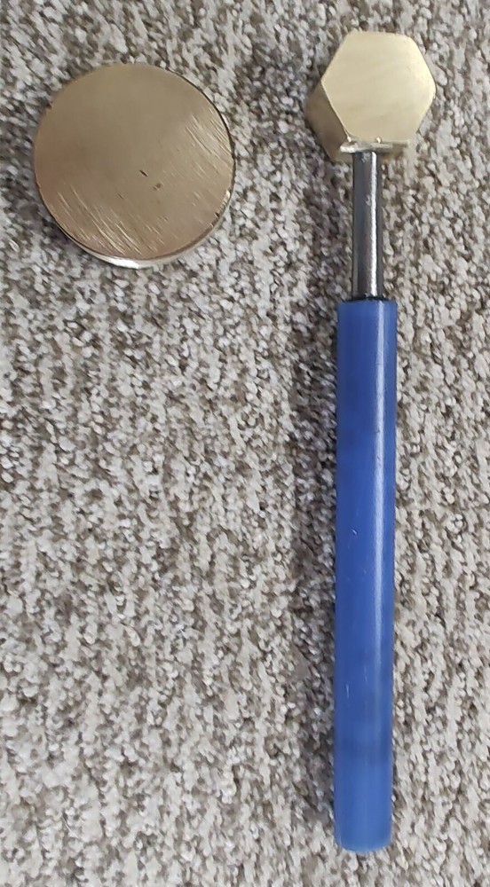 🗽TOOLMAKERS BUILT BRASS HAMMER AND 1" BRASS ANVIL PLATE