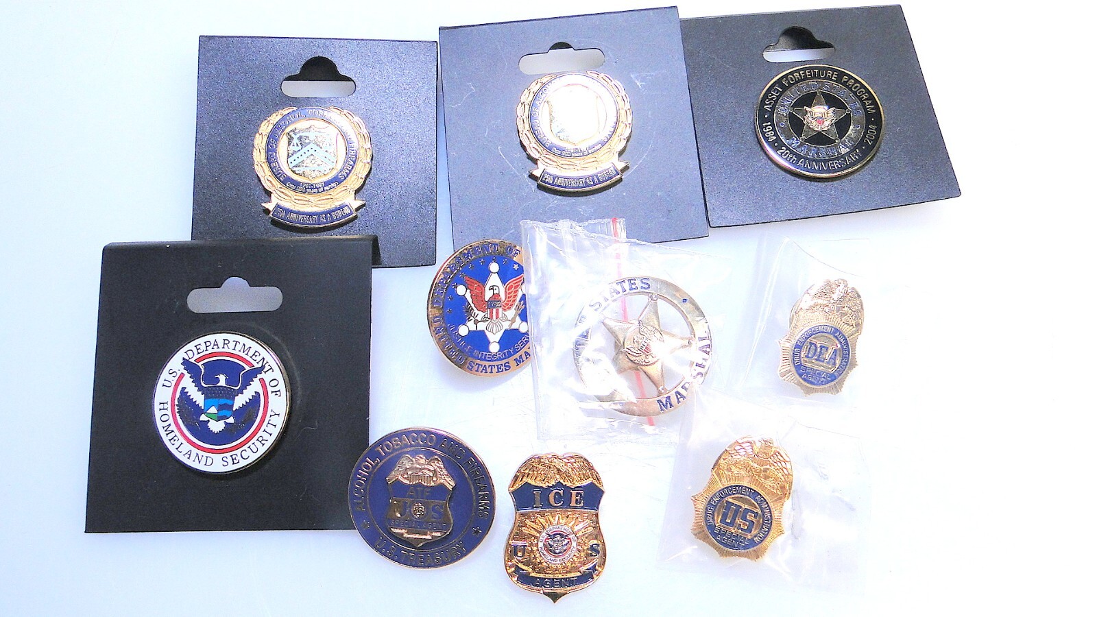 10 Lapel Pins US Marshal Dept Justice Agent Security Etc