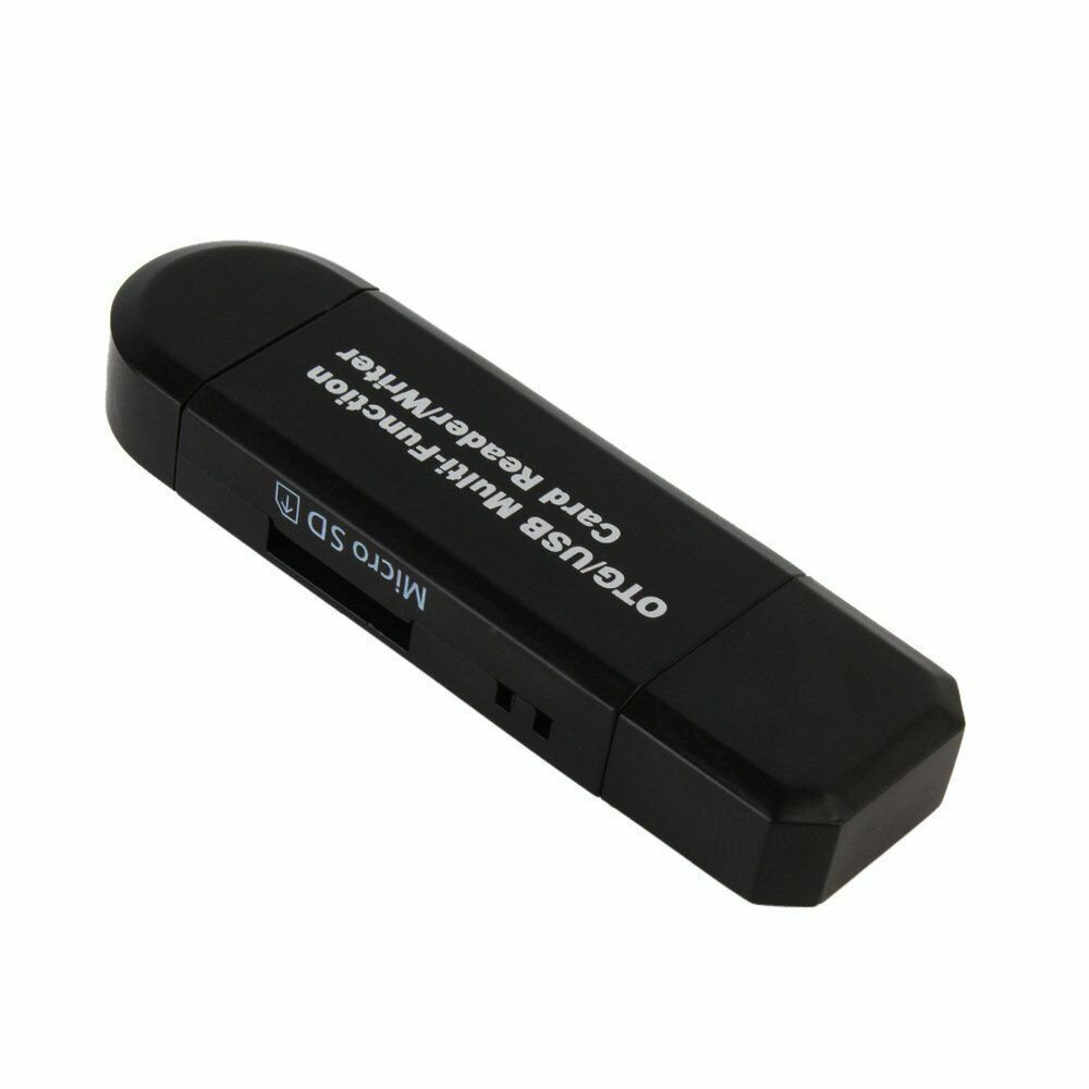 2xMicro USB OTG to USB 2.0 Adapter SD/Micro SD Card Reader With Standard USB NEW