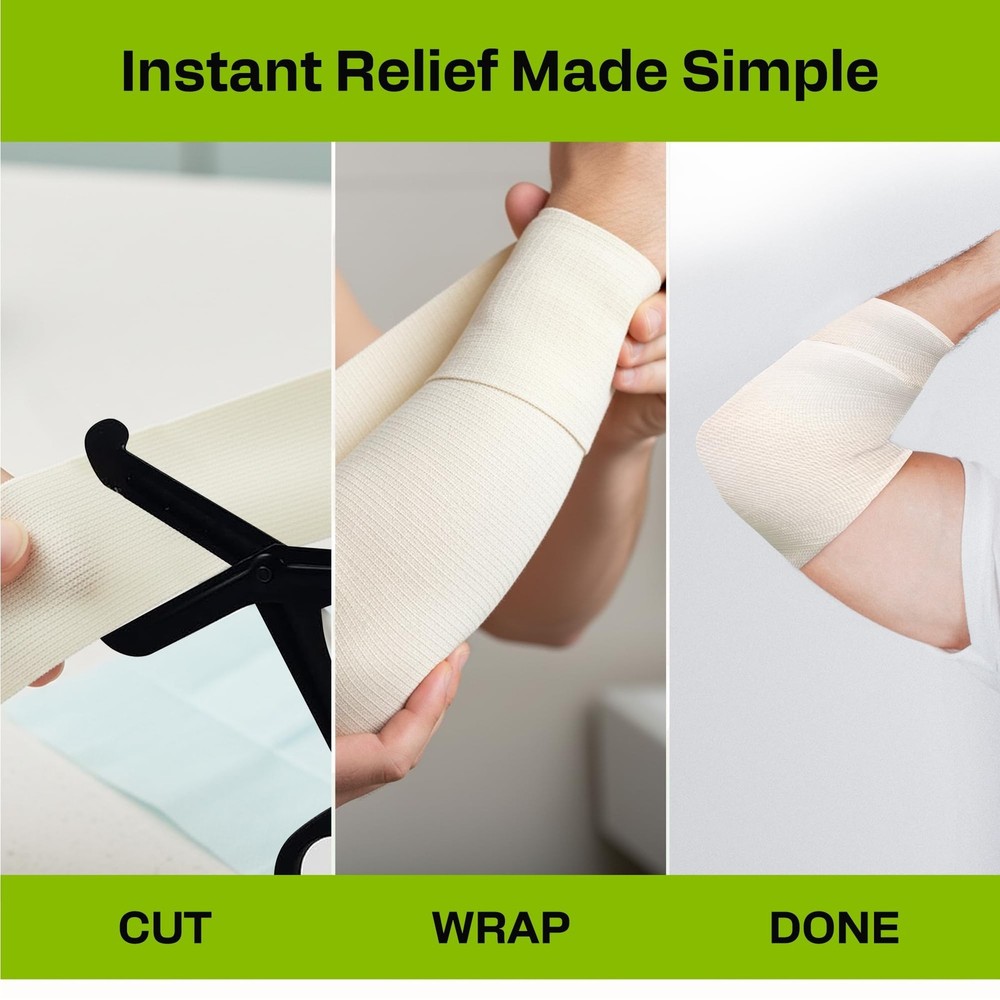 Elasticated Tubular Support Bandage - Reusable Compression Wrap for Joint Pai...