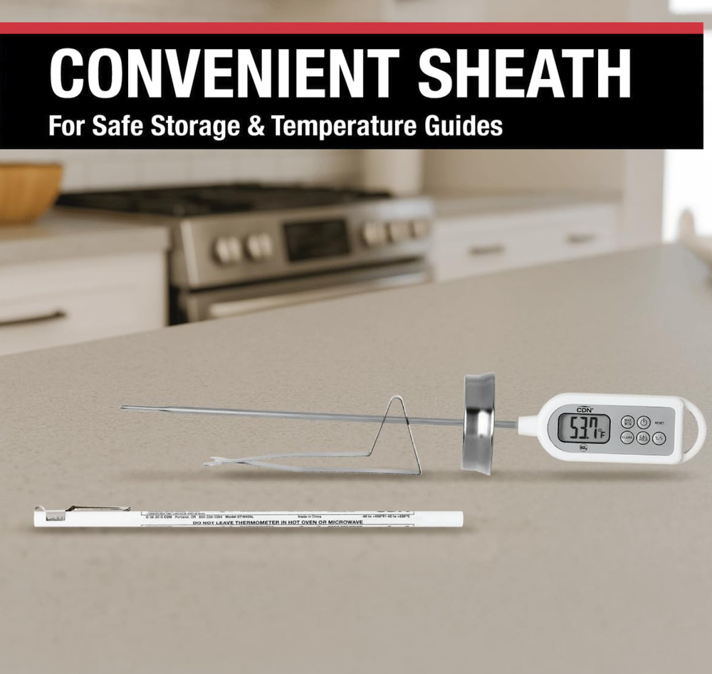 CDN DTW450L ProAccurate Shatterproof Long Stem Waterproof Thermometer