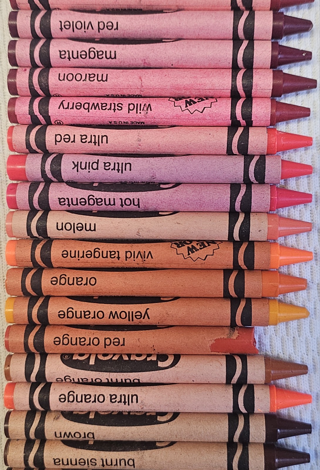 1990 Crayola Crayons 1st EVER Dandelion Cerulean + Indian Red Thistle Goldenrod