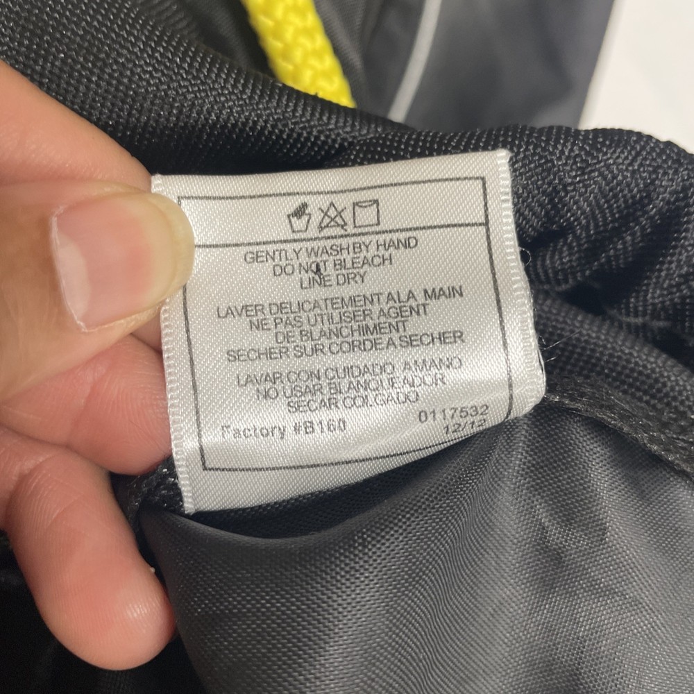 Adidas Drawstring Gym Sack with Zip Pockets and Mesh Panel Black With Yellow