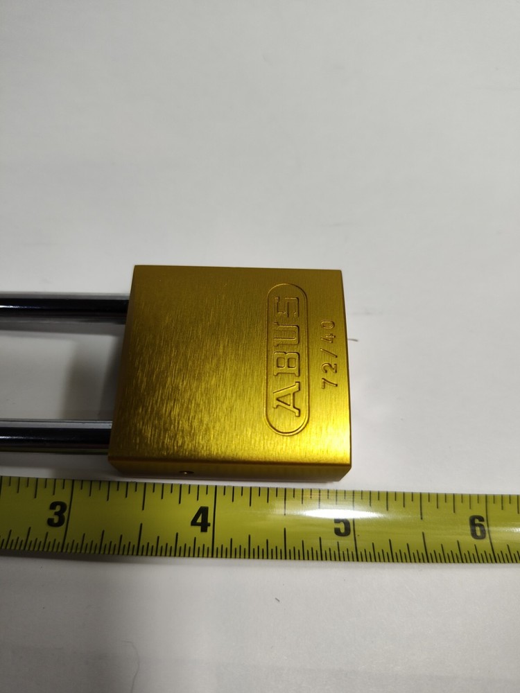 Abus 19371 Keyed Padlock, Open, Rectangular Aluminum Body, Chrome Plated