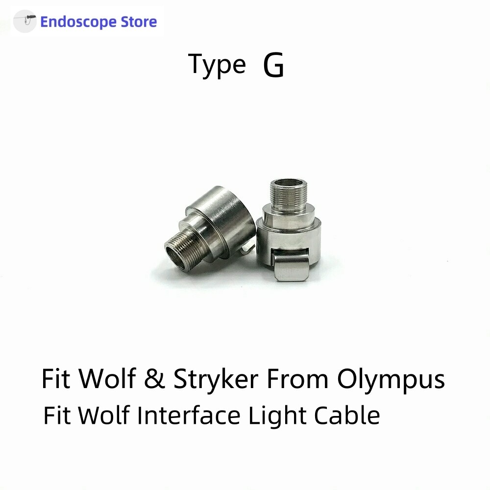 Endoscope Light Source Optical Fiber Cable Interface Adapter Convert Connector