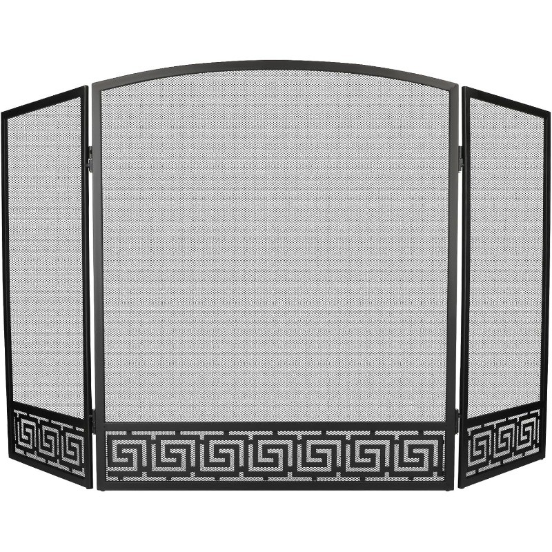 3 Panel Fireplace Screen, 48 Inch Extra Large Fire Place Screens Stand Alone