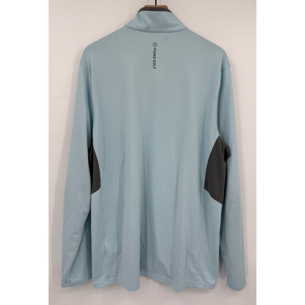 TPC Scottsadale 1/4 Zip Mens Large Blue Golf Pullover Performance Puma