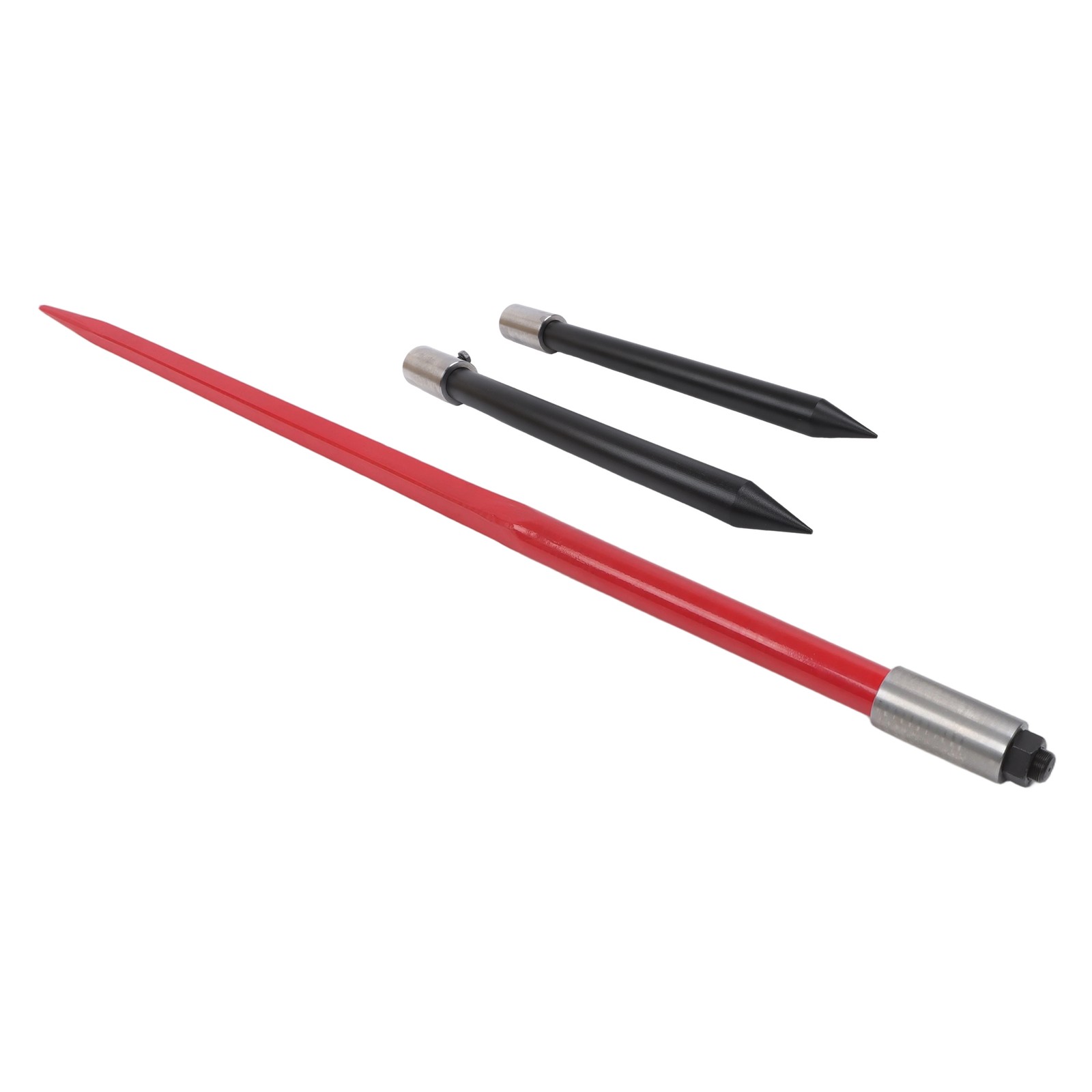 Hay Spear Attachment 49" With 2 Stabilizer Spears 3000 Lbs Capacity Bale Forks