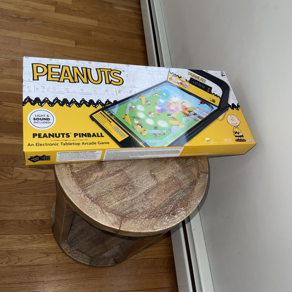Peanuts Snoopy Electronic Tabletop Arcade Game PINBALL Machine Lights & Sound