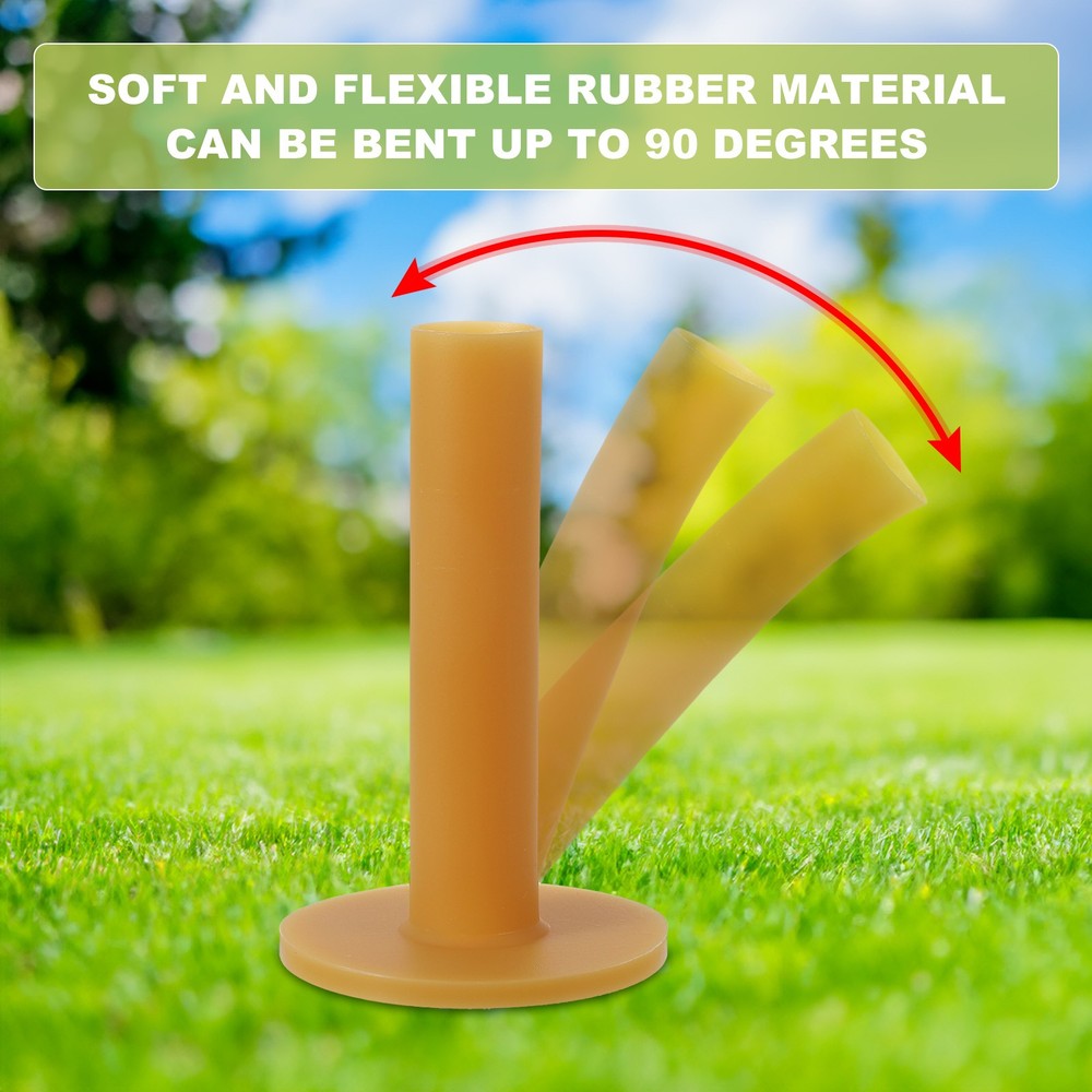 Rubber Golf Tee, 8 Pack Mixed Size Golf Tees Training Tee, Yellow