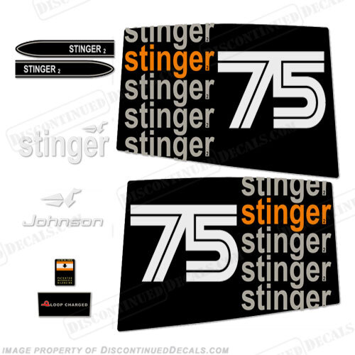 Fits Johnson 1975 75hp - Stinger Decals