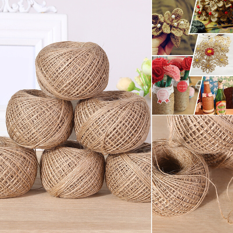 Rustic String Jute Rope Natural Linen Twine Cord DIY String Crafts Replacement
