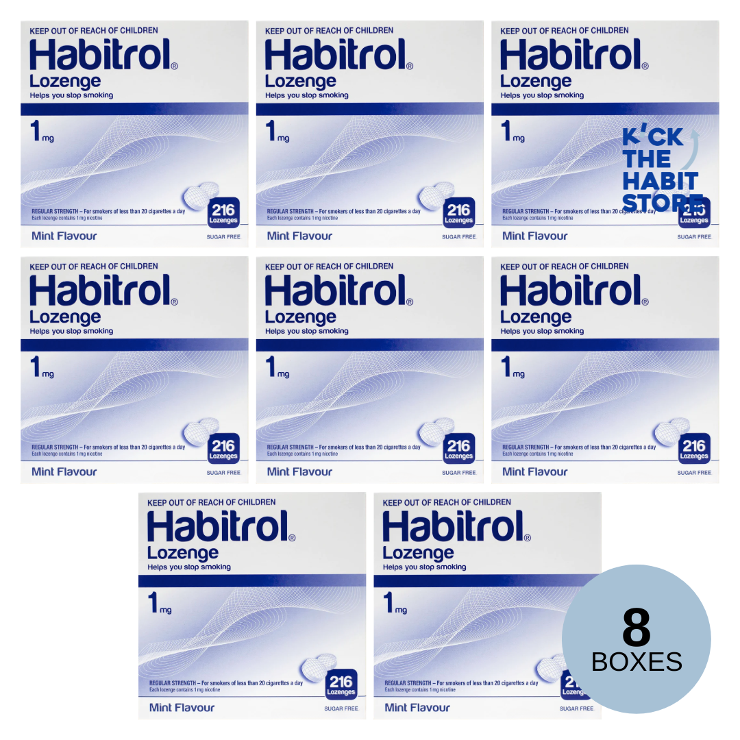 Habitrol Lozenge 1mg Mint 1728 Pieces 8 Boxes Sugar Free - Nicotine Quit Smoking