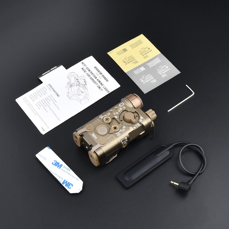 WADSN Tactical Metal NGAL Red Green Dot Laser Sight IR Ray Hunting Weapon Laser