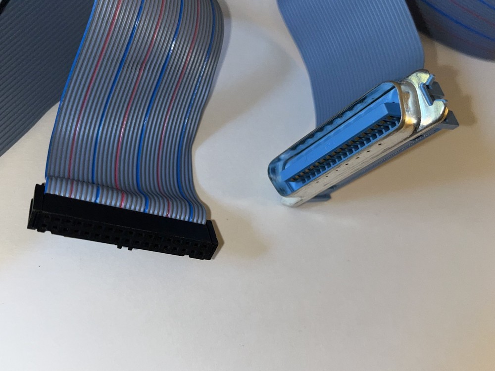 Radio Shack Parallel Printer Cable Centronics 34 pin Connectors TRS80 Tandy