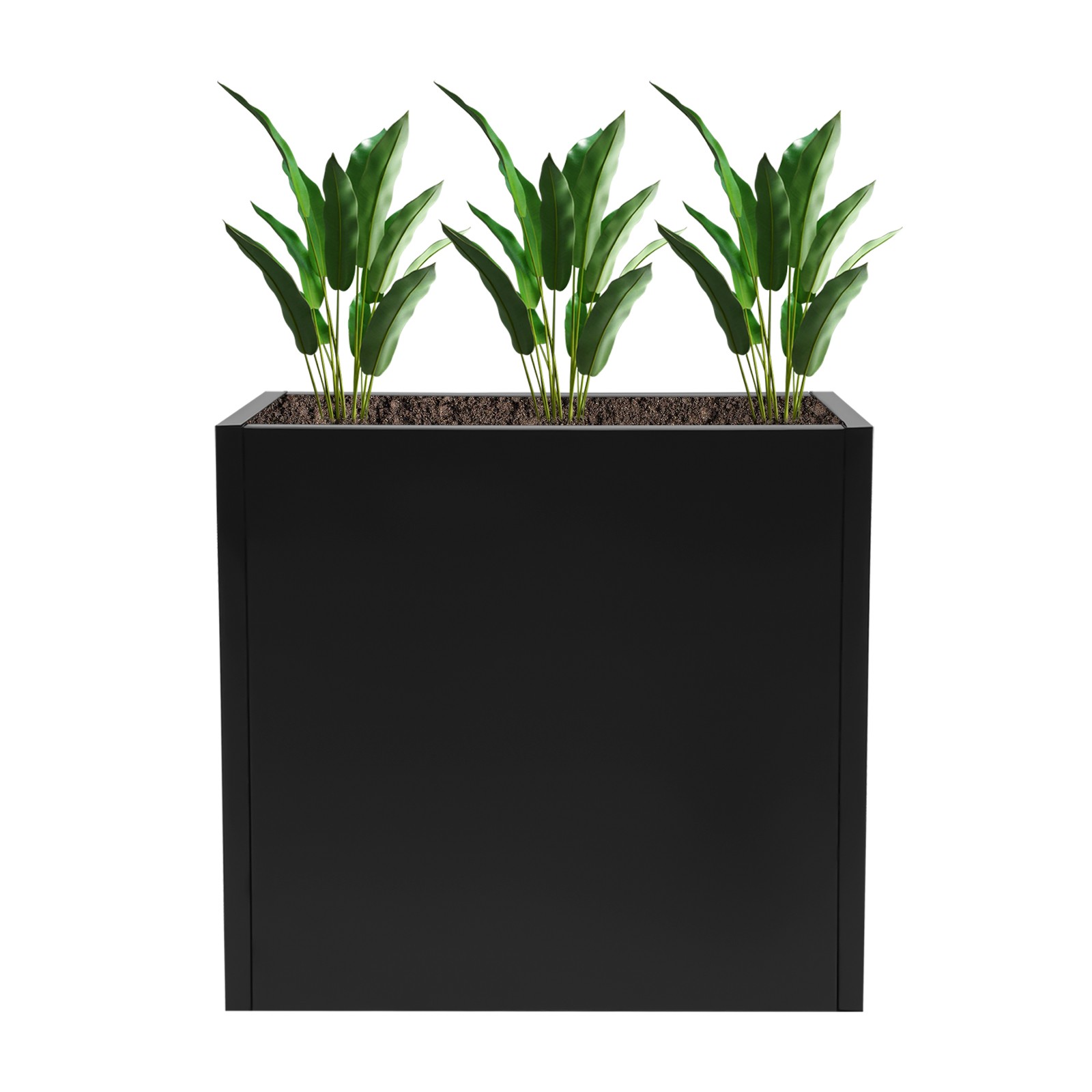 Tall Outdoor Planter Box, Rectangular Metal Planter Box 24*10*24in Garden Yard