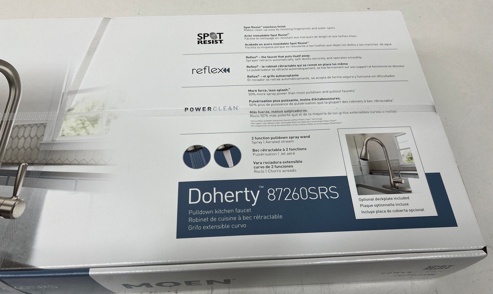 Moen Doherty Single Handle Pull Down Sprayer Kitchen Faucet Stainless