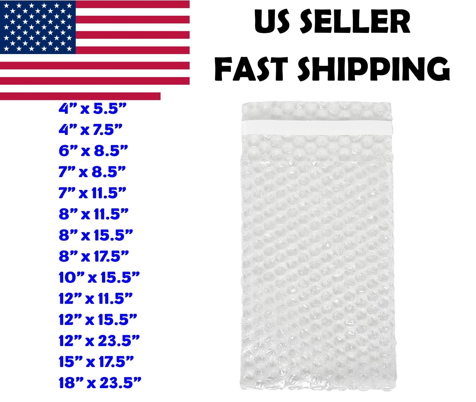 4x5.5 4x7.5 6x8.5 8x11.5 10x15.5 12x15.5 Bubble Out Bags Protective Wrap Pouches