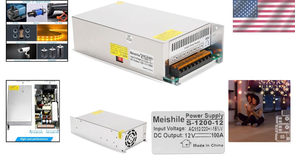High-Efficiency 12V 100A Switching Power Supply Adapter - Versatile Applications