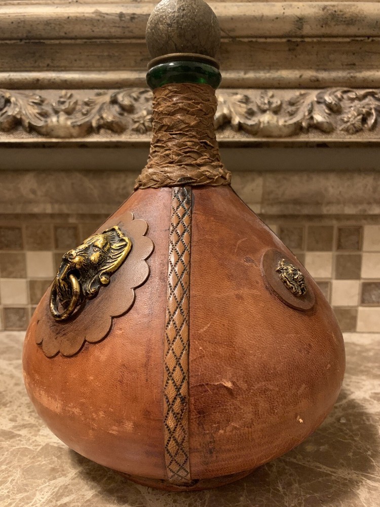 Italian leather wrapped decanter