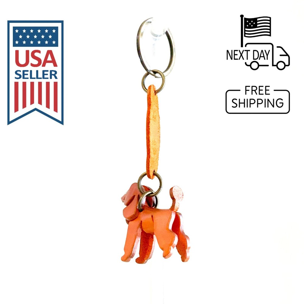 POODLE Handmade Leather Keyring