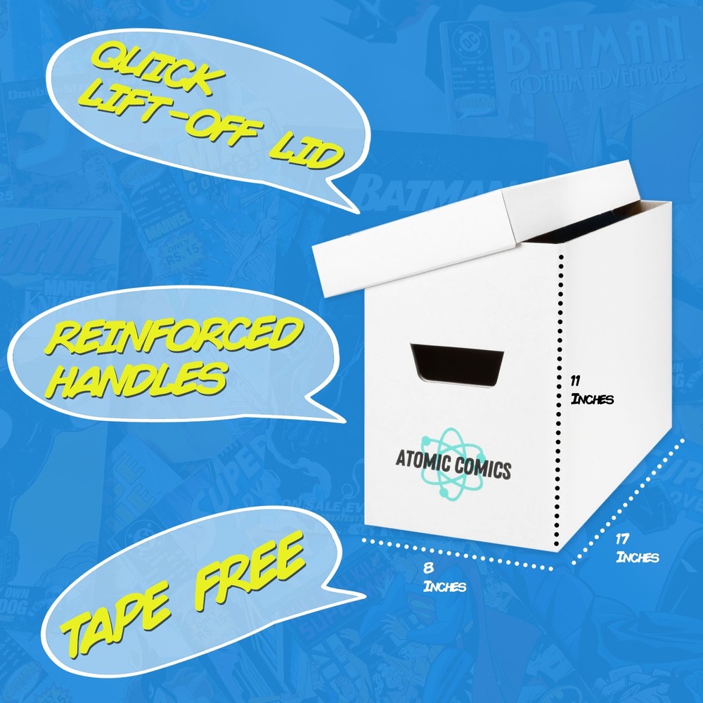 2/5/10/30x Comic Books Storage Boxes Holds 150-175 Stackable Durable Archive