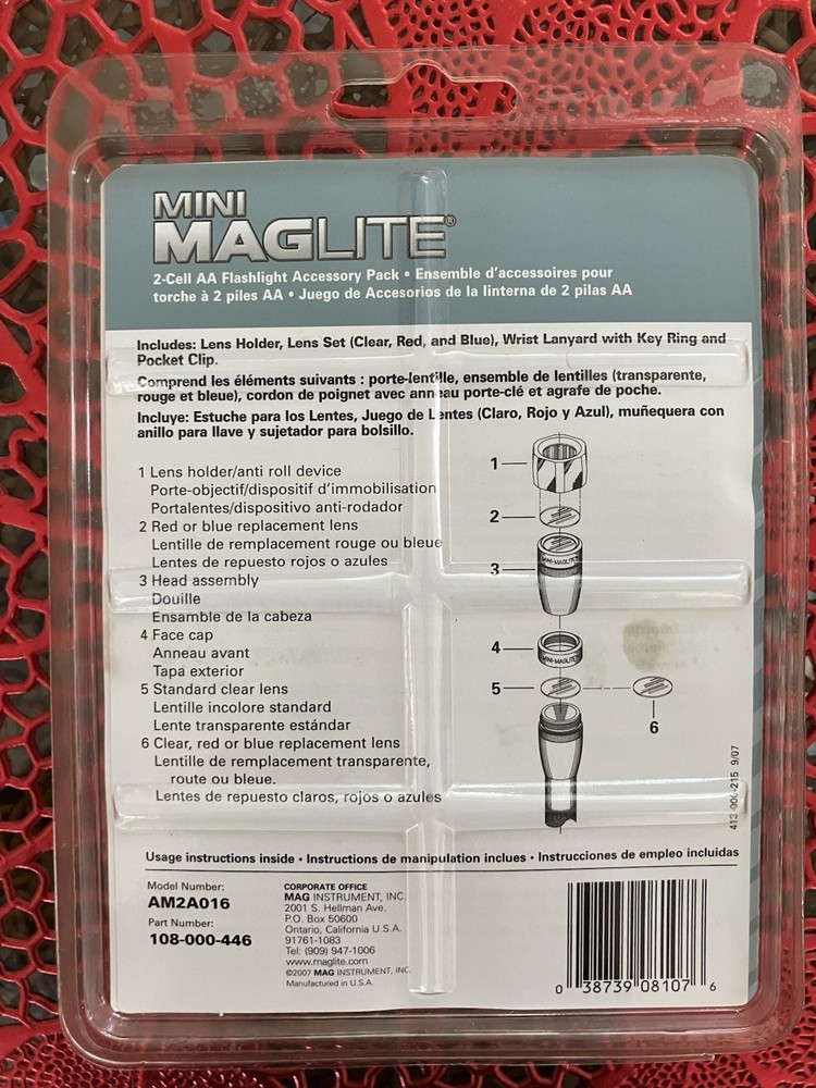 Maglite Mini 2 Cell AA Flashlight Accessory Pack AM2A016