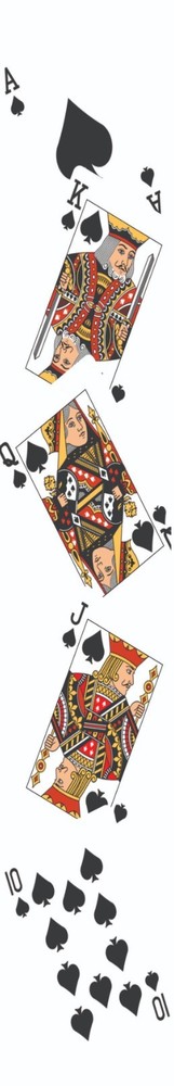 2" Cotton Guitar strap with Royal Flush Design