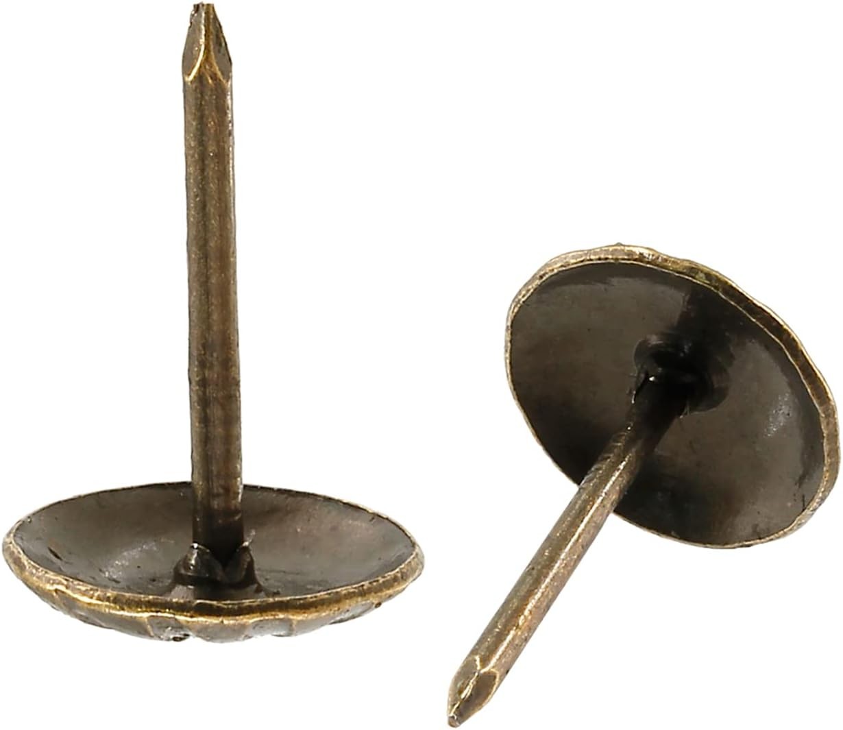 Bivethoi 120 Pcs Brass Upholstery Tacks, 7/16" Dia Antique Metal 7/16,