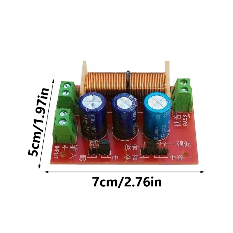 400W Audios Frequency Divider Adjustable 2Way Crossover for Home Theater Speaker