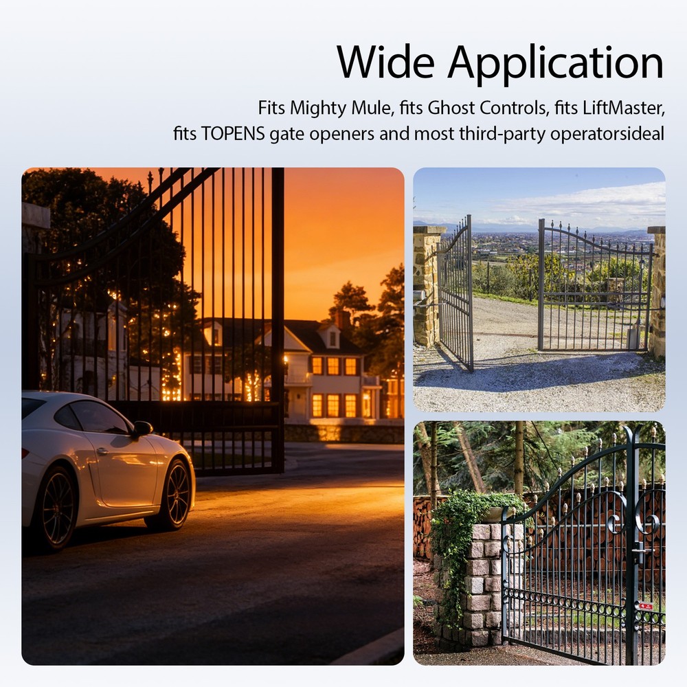 Driveway Gate Vehicle Exit Sensor with 50ft Cable - Universal Compatibility