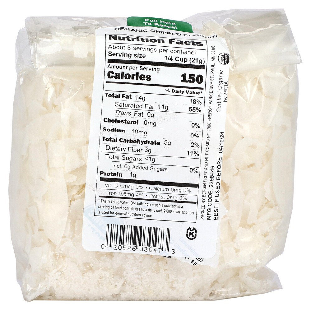 Organic Chipped Coconut, 6 oz (170 g)