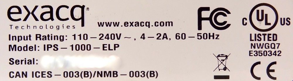 ExacqVision IPS-1000-ELP Network Video Recorder