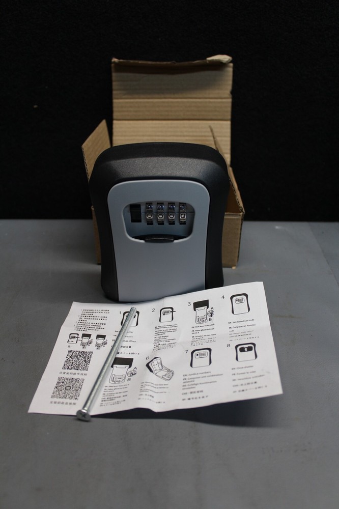 4 Digit Key Safe Lock Box Combination Wall Mount Security Storage *NEW/OPENBOX*