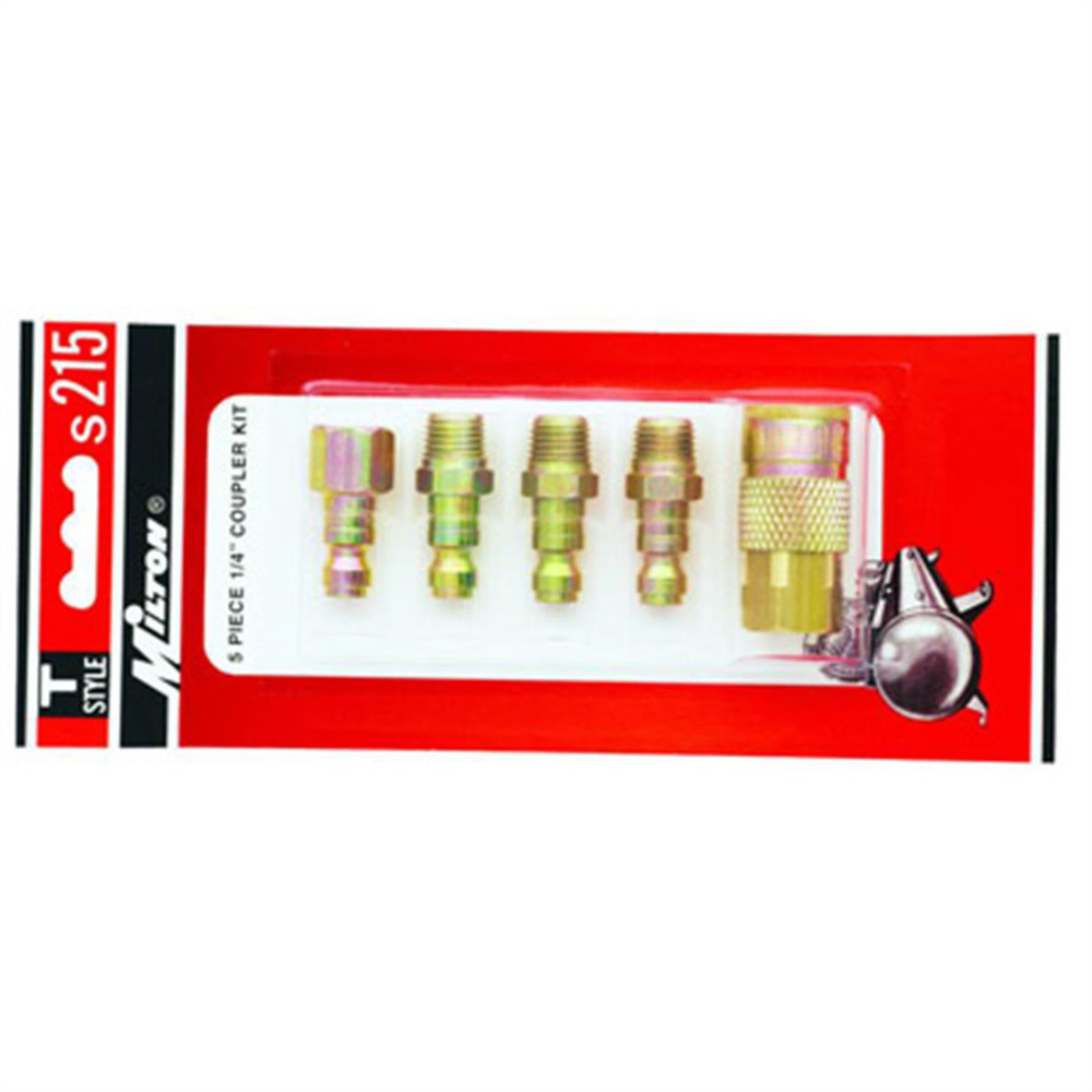 Milton S215 5 Piece T-Style Coupler Kit