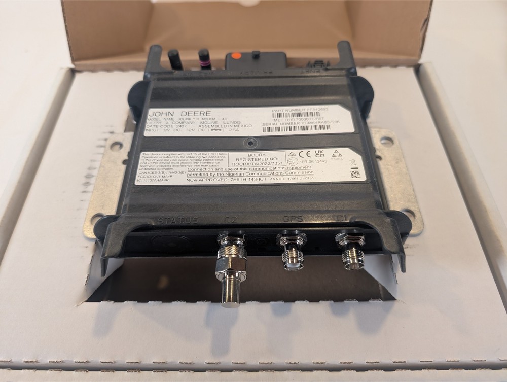 John Deere JDLink MTG Modem Device, 4G, WiFi PFA12692 Electronic Control Unit
