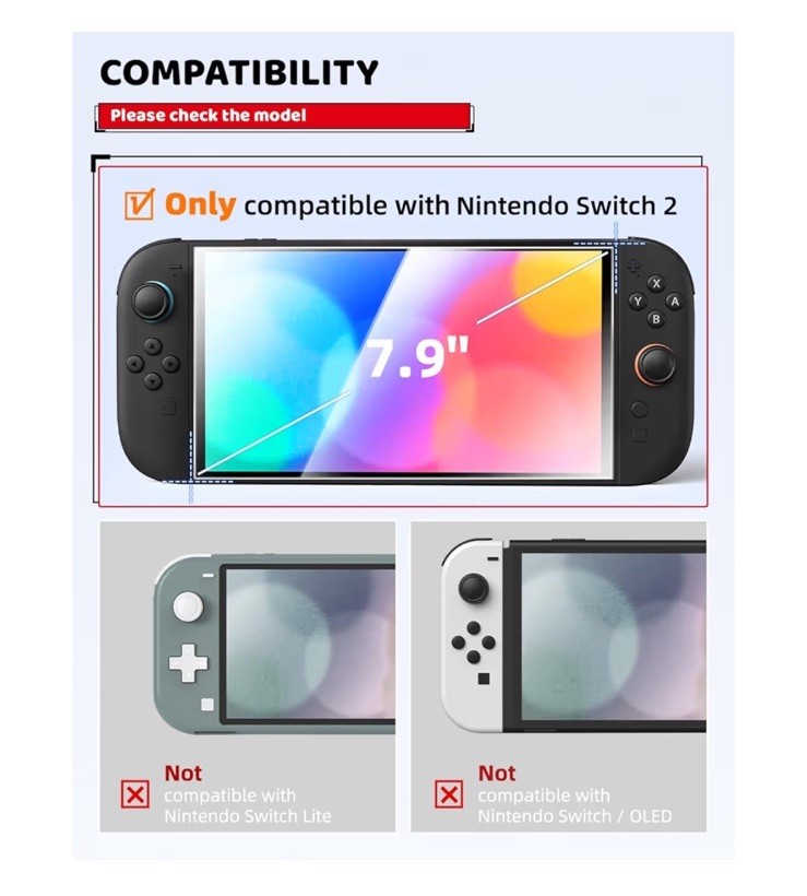 Heystop HD Screen Protector for Nintendo Switch 2 - 4 Pack BRAND NEW