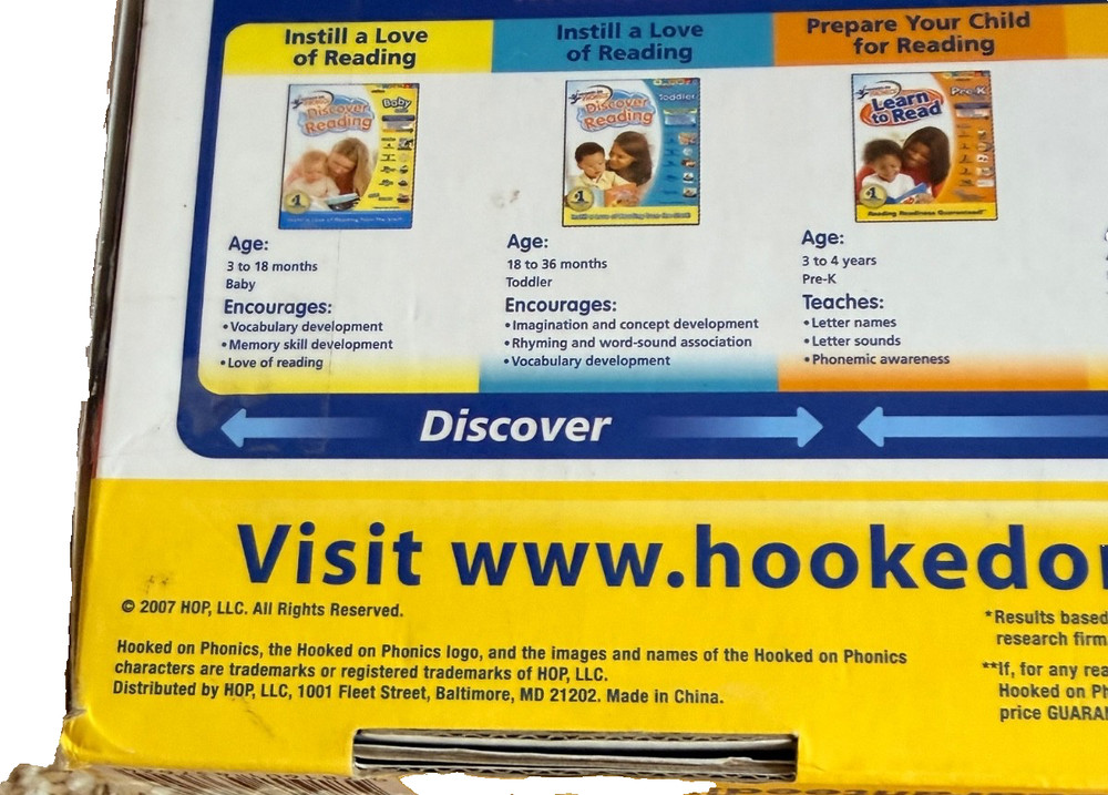 Hooked On Phonics Pre-K Edition Learn to Read Program 3-4 Years