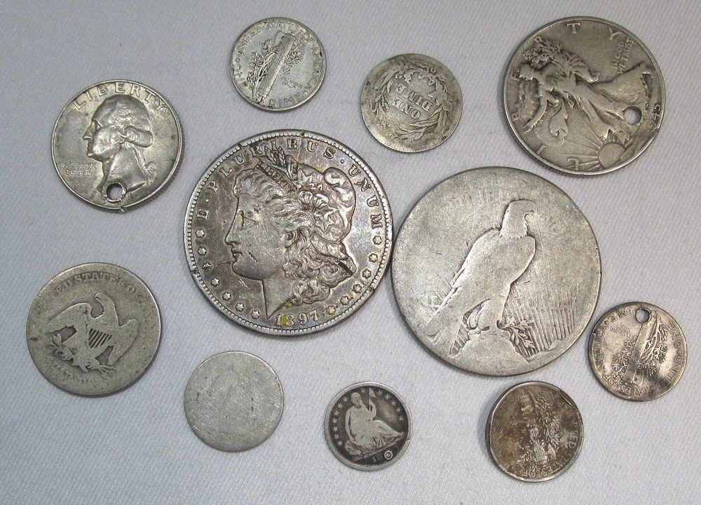 90% Silver Mutilated Coin Lot MCL37