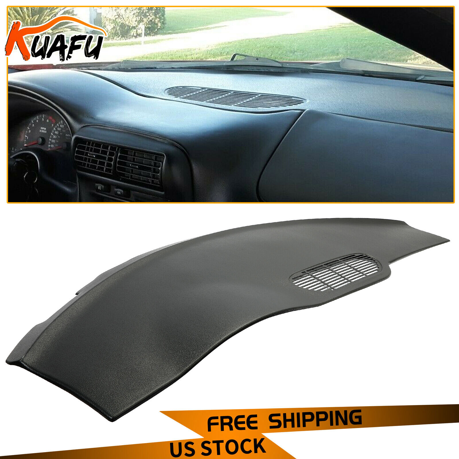 Molded Dash Cover Pad Overlay For 97-02 Chevrolet Camaro Pontiac Firebird BLK