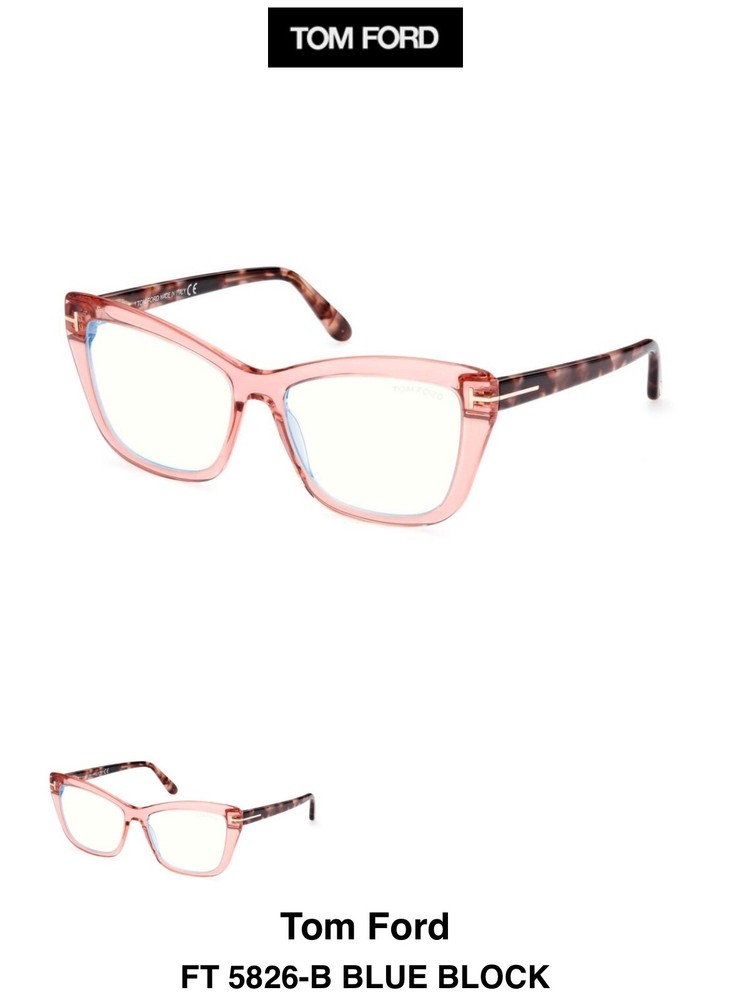 LENSES ONLY!! Tom Ford FT5826 TF5826. Clear With Blue-Light Filter