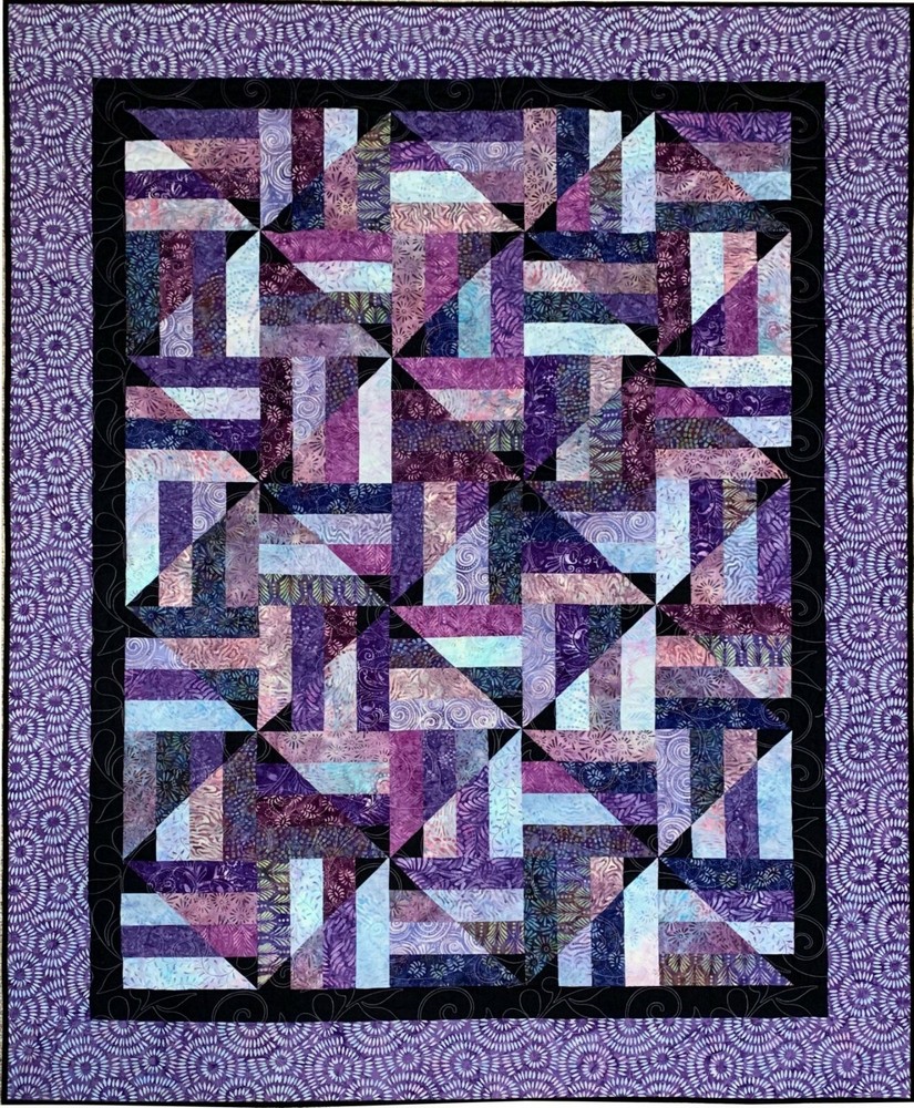 #455 Simple Illusions Quilt Pattern Crib Throw Twin Queen King