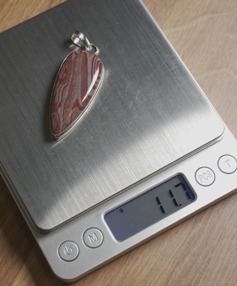 2” Large Red Agate Old Southwest Arrow Pendant