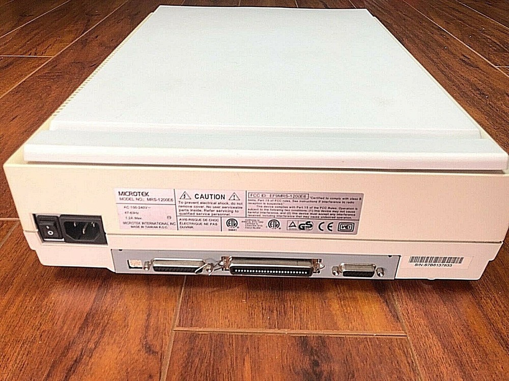 Microtek Scanmaker E6 MRS-1200E6 Flatbed Scanner SCSI Vintage