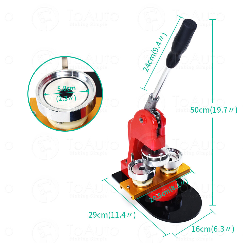 37/58mm Badge Machine Button Maker Hand Punch Press Circle Cutter Craft Tools