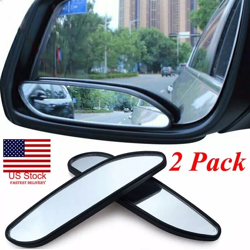 2Pcs Blind Spot Mirror Auto 360° Wide Angle Convex Rear Side View Car Truck SUV